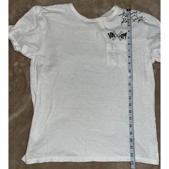 Volcom T-Shirt Men's Size Small S Short Sleeve Pocket Crew Neck White - Picture 4 of 6